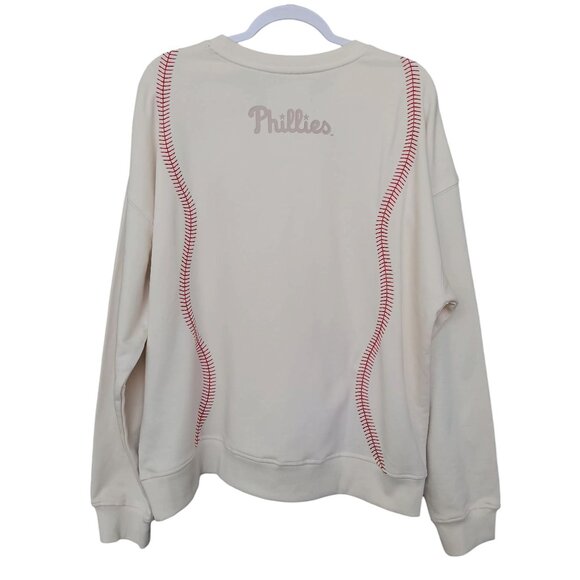 Terez Philadelphia Phillies Sweatshirt Crew Neck MLB Women's Size XL NEW - Picture 3 of 15
